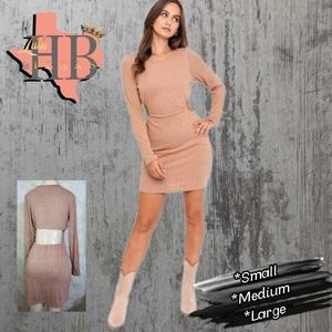 Semi open back Dress